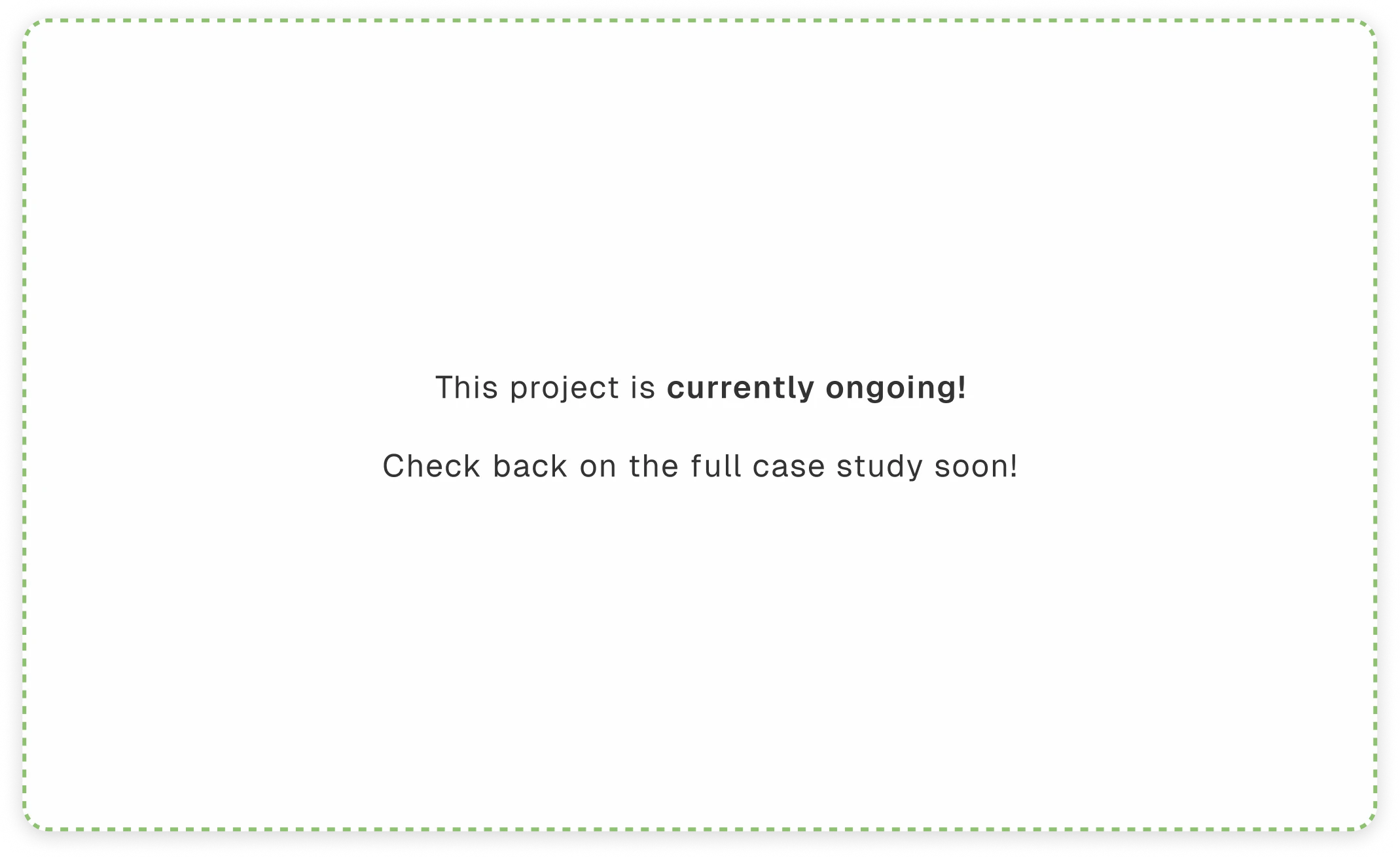 This project is currently ongoing! Check back on the full case study soon!